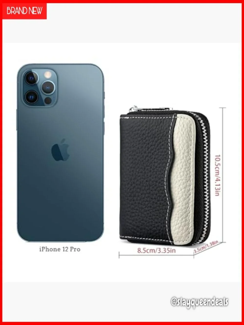 Genuine Leather RFID Blocking Wallet with 20 Card Slots and Zipper